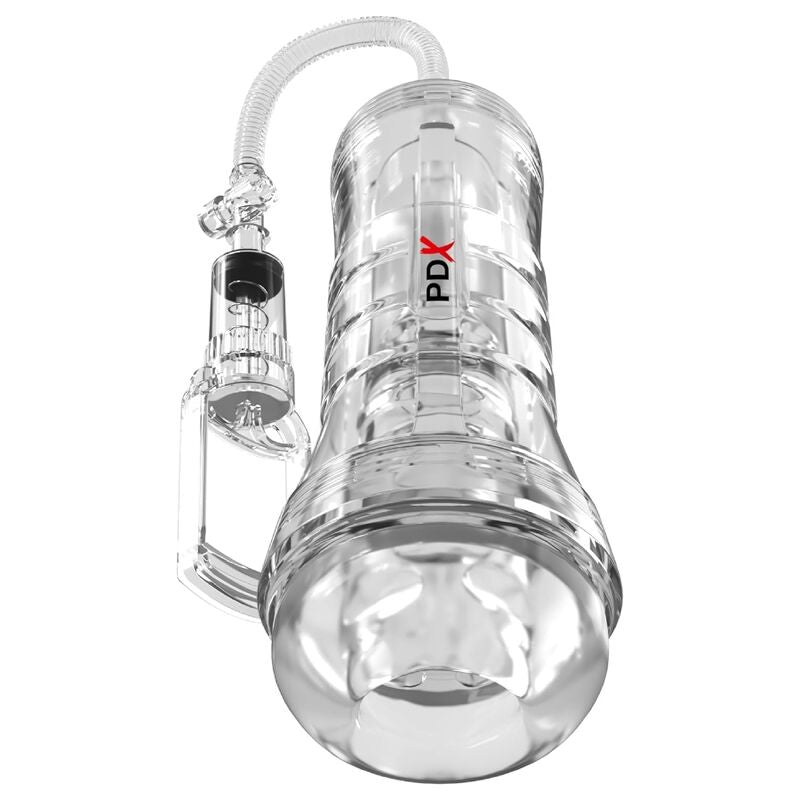 PDX ELITE - MASTURBADOR TRANSPARENTE VIEWTUBE VAC XXL CON BOMBA DE SUCCIÓN 27.3 CM - OMerotics