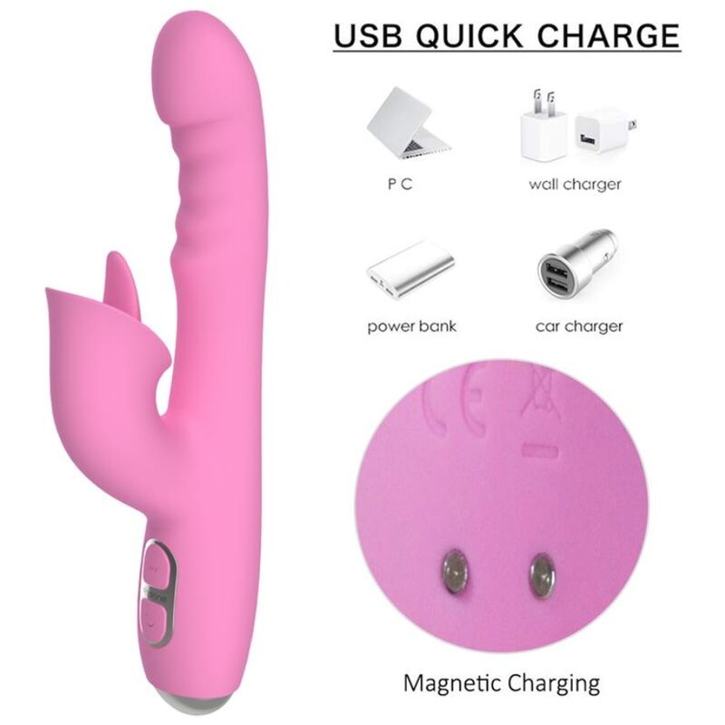 NALONE - T-MAY VIBRADOR RABBIT CON EMPUJE Y MOVIMIENTO OSCILANTE - OMerotics
