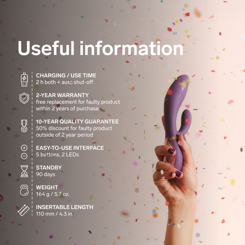 LELO - INA THRUST VIBRADOR RABBIT CON EMPUJE MORADO - OMerotics