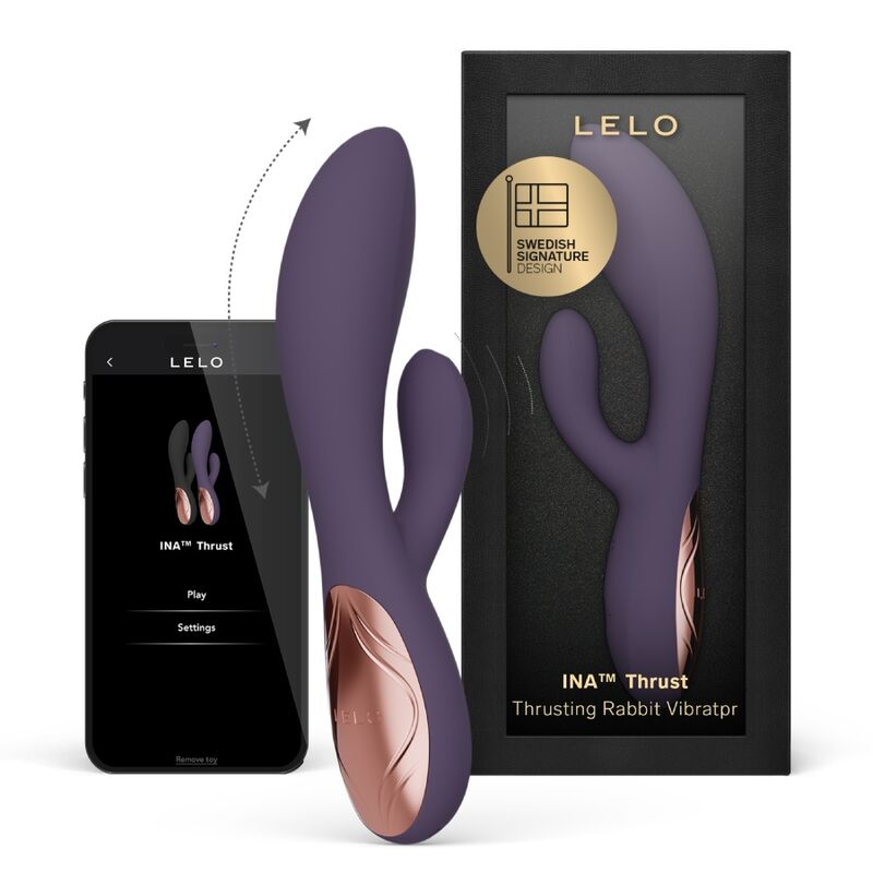 LELO - INA THRUST VIBRADOR RABBIT CON EMPUJE MORADO - OMerotics