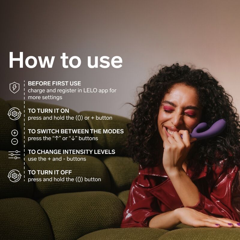 LELO - INA THRUST VIBRADOR RABBIT CON EMPUJE MORADO - OMerotics