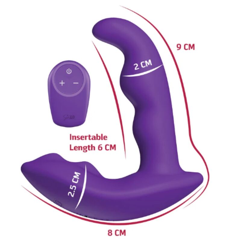 SHE.E.O - ESTIMULADOR ANAL VIBRADOR ROTATIVO CON CONTROL REMOTO MORADO - OMerotics