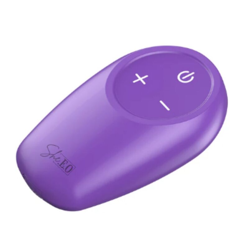 SHE.E.O - ESTIMULADOR ANAL VIBRADOR ROTATIVO CON CONTROL REMOTO MORADO - OMerotics