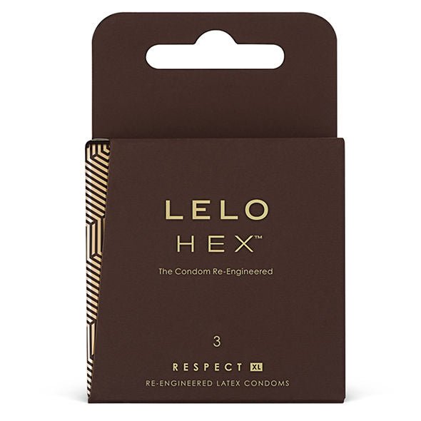 LELO HEX CONDOMS RESPECT XL 3 PACK - OMerotics