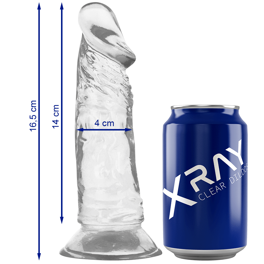 XRAY CLEAR DILDO TRANSPARENTE 16.5CM X 4CM - OMerotics