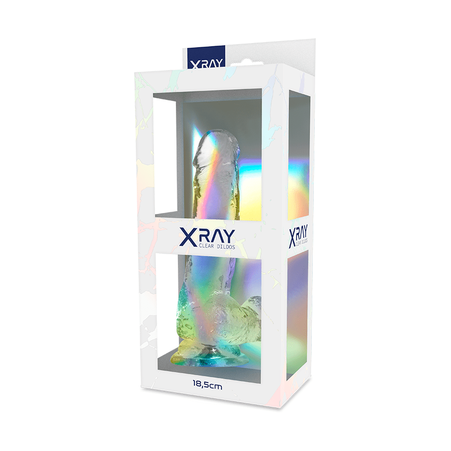 X RAY - CLEAR DILDO REALISTA TRANSPARENTE 18.5 CM -O- 3.8 CM - OMerotics