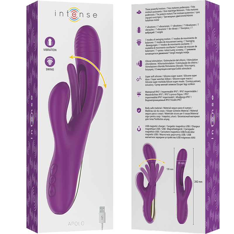 Intense - apolo vibrador multifunción recargable 7