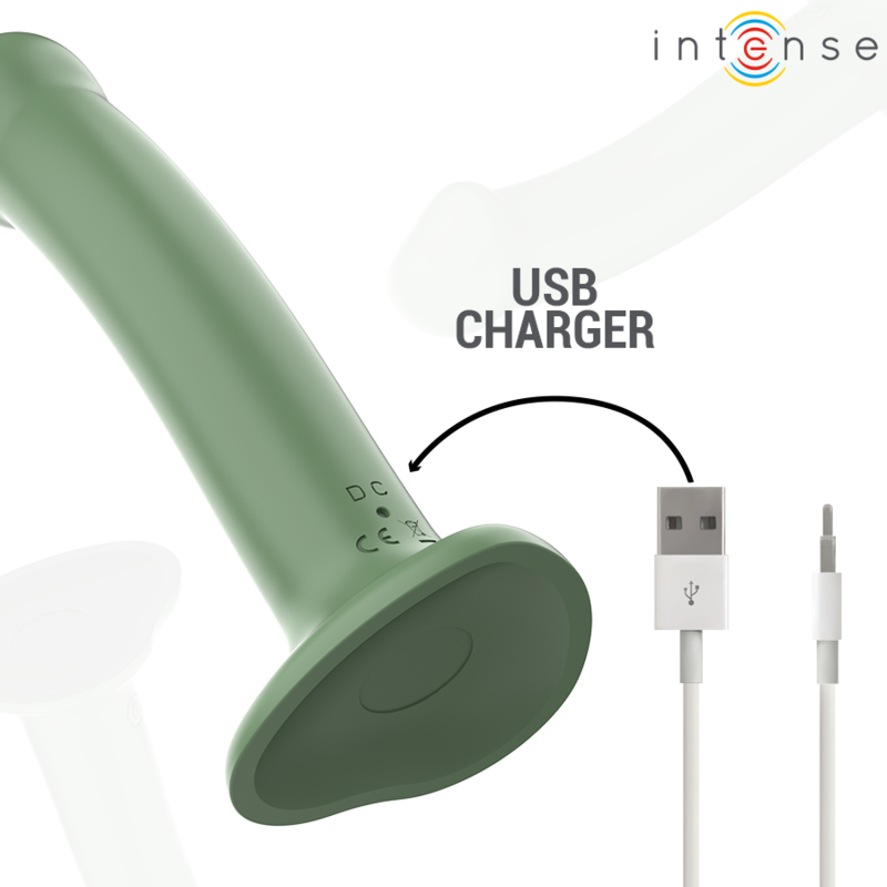 Intense - becca vibrador con ventosa 10 vibraciones verde