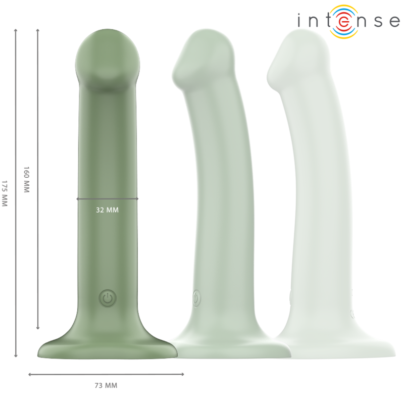 Intense - becca vibrador con ventosa 10 vibraciones verde