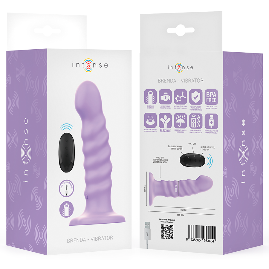 Intense - brenda vibrador talla m diseño en espiral 10
