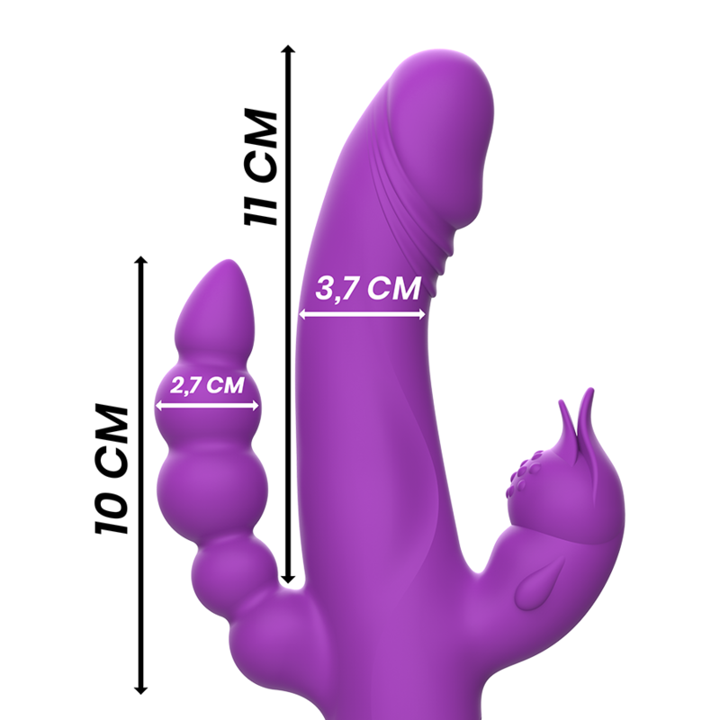 Intense - casanova vibrador rabbit silicona triple motor