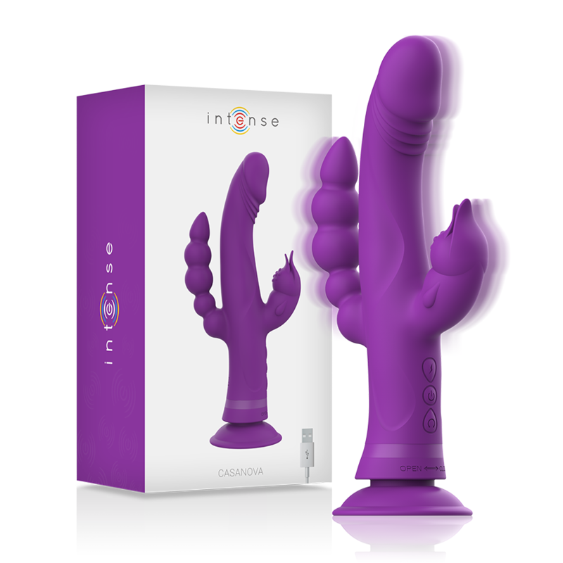 Intense - casanova vibrador rabbit silicona triple motor
