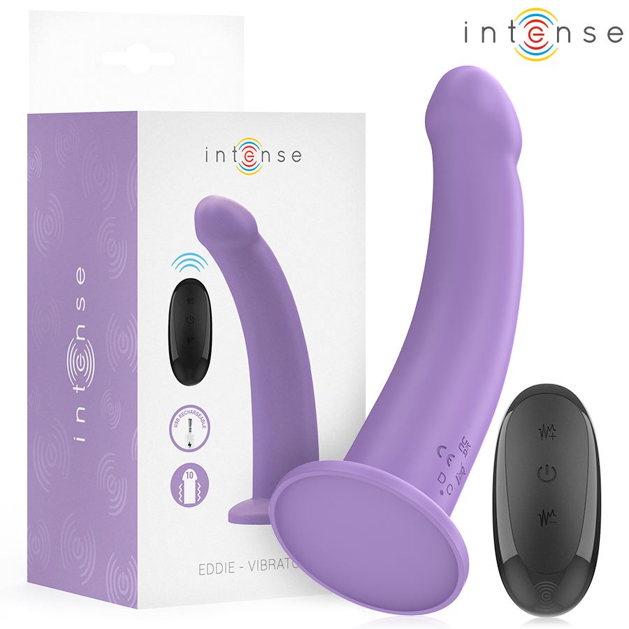 Intense - eddie vibrador 17,5 cm 10 vibraciones morado