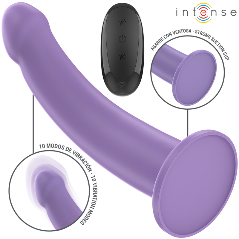 Intense - eddie vibrador 17,5 cm 10 vibraciones morado