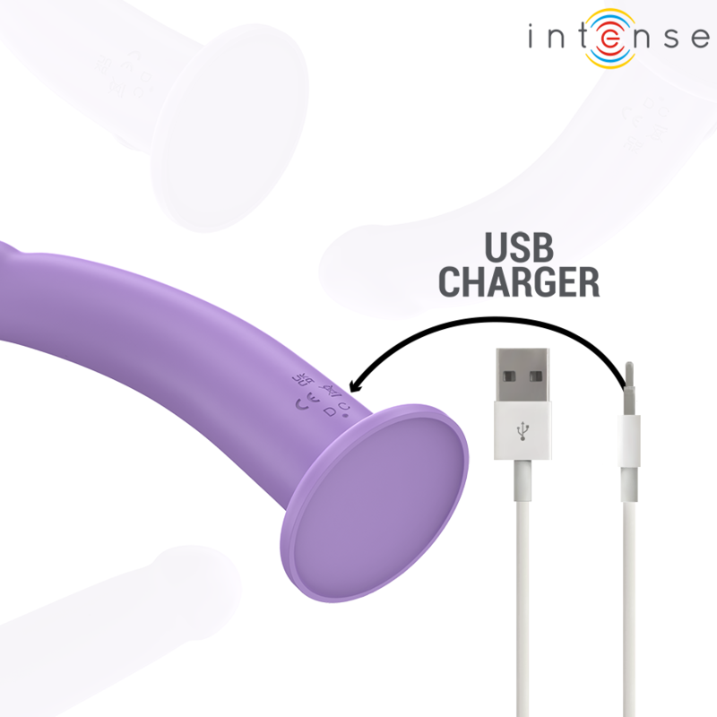 Intense - eddie vibrador 17,5 cm 10 vibraciones morado