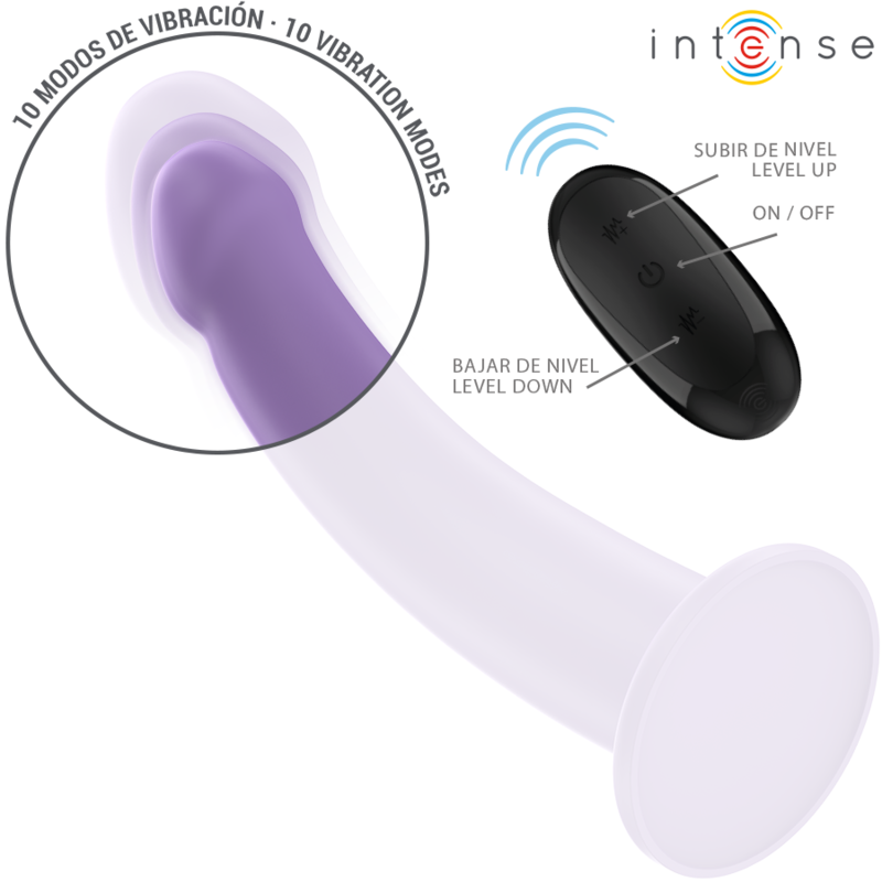 Intense - eddie vibrador 17,5 cm 10 vibraciones morado