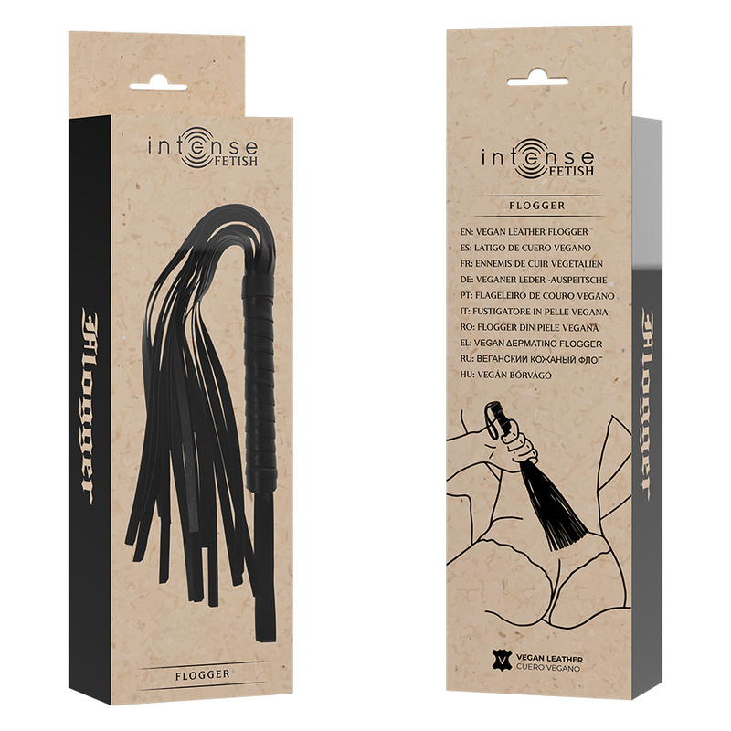 Intense - fetish látigo de cuero vegano