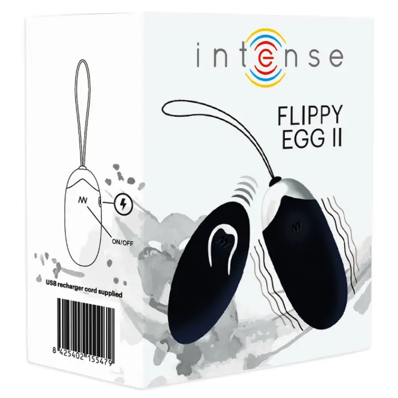 Intense - flippy ii huevo recargable remoto negro