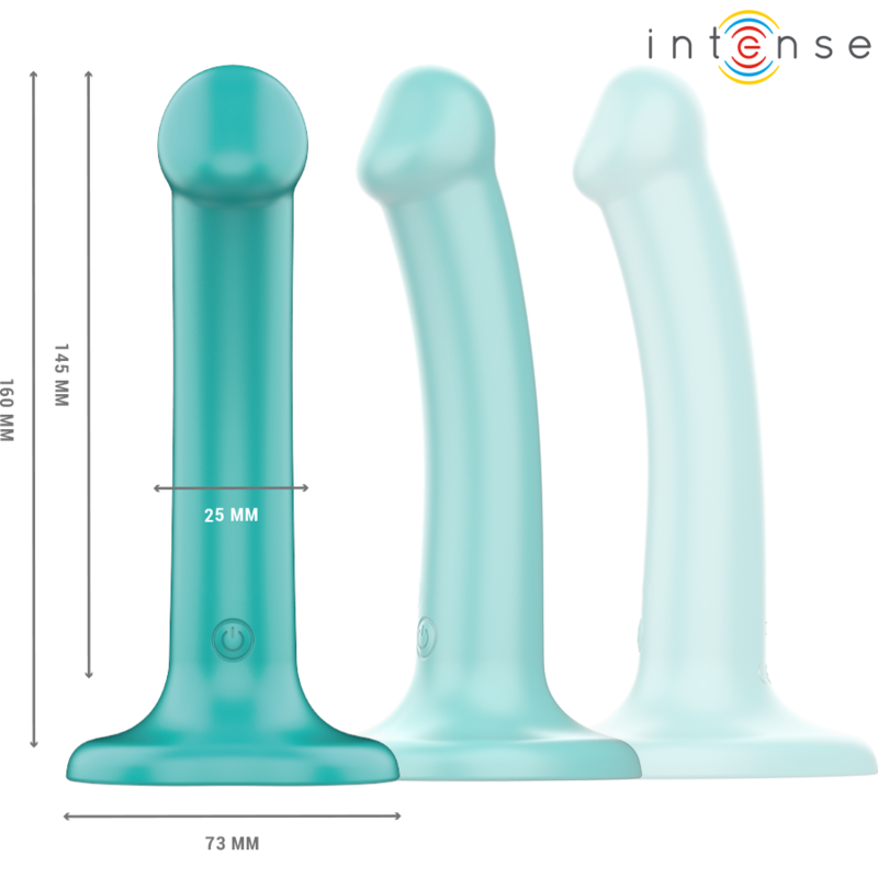 Intense - katie vibrador con ventosa 10 vibraciones azul