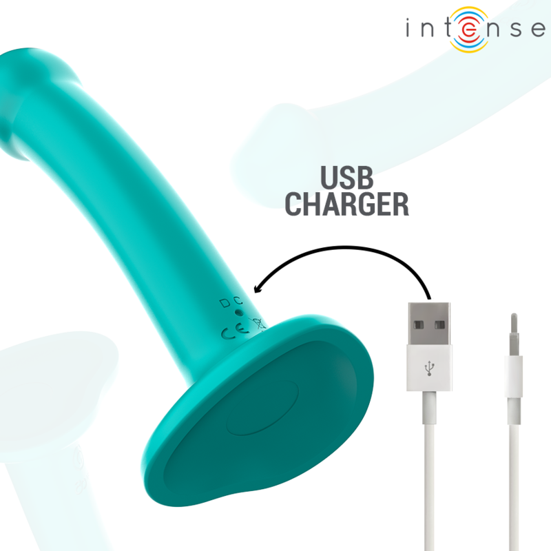 Intense - katie vibrador con ventosa 10 vibraciones azul