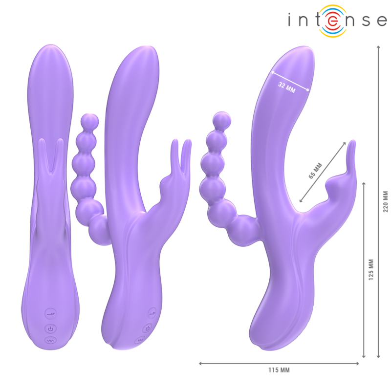 Intense - miko triple vibrador rabbit & estimulador & anal