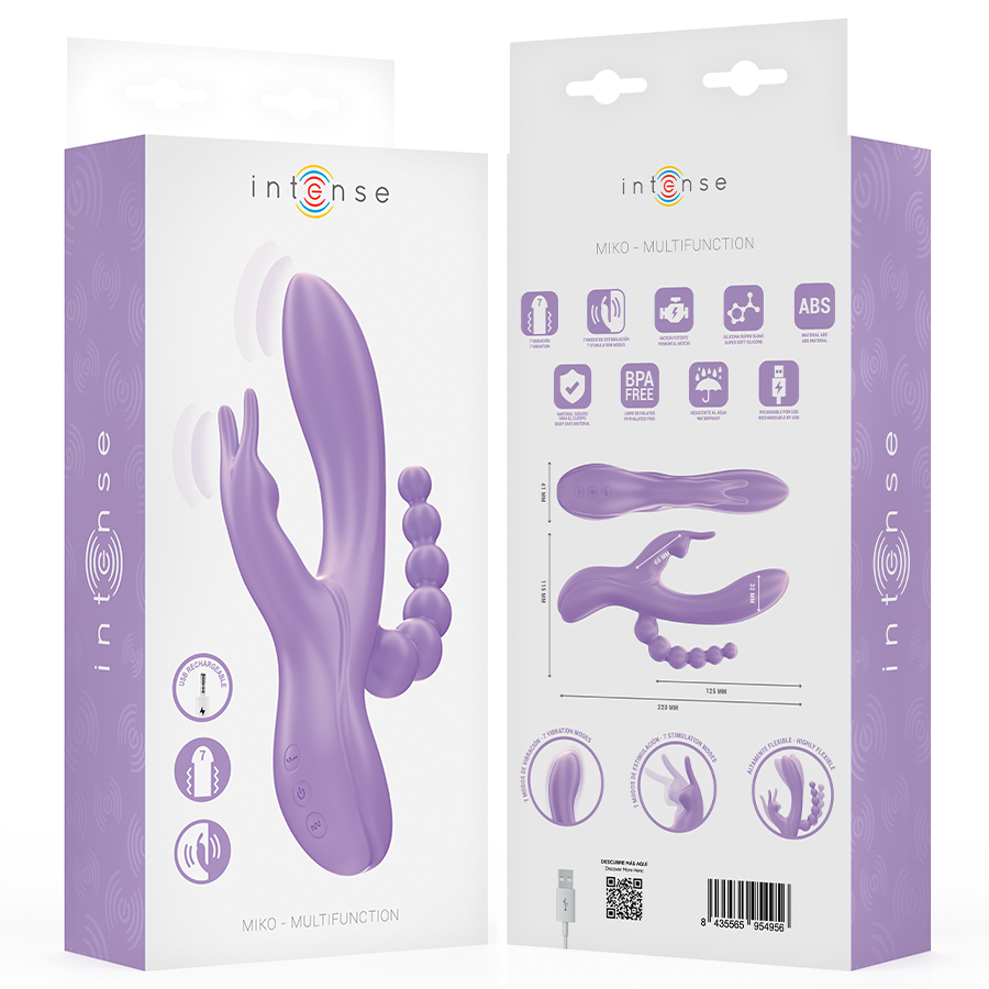 Intense - miko triple vibrador rabbit & estimulador & anal