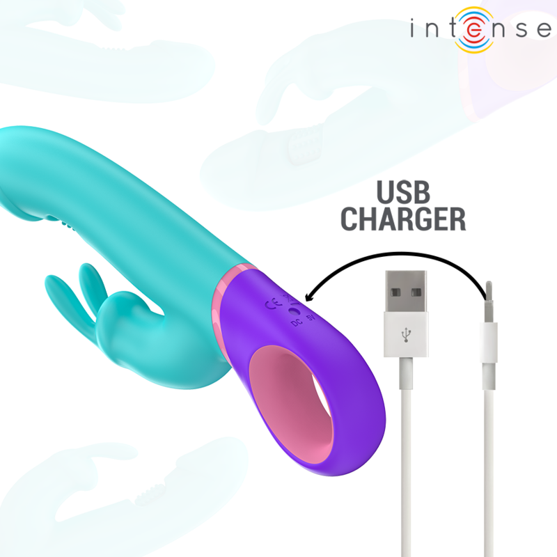 Intense - mónica vibrador rabbit con estimulador rotatorio