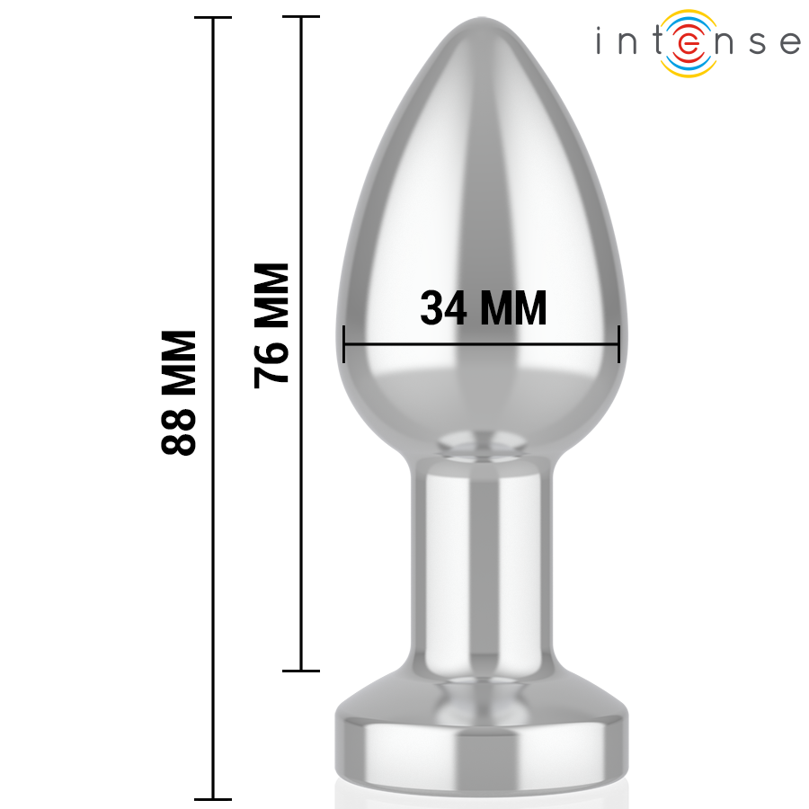 Intense - plug anal 10 vibraciones metal con control remoto