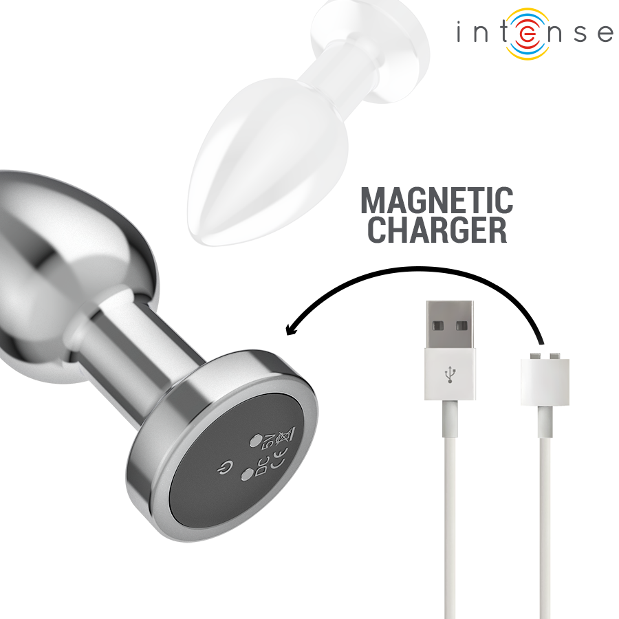 Intense - plug anal 10 vibraciones metal con control remoto