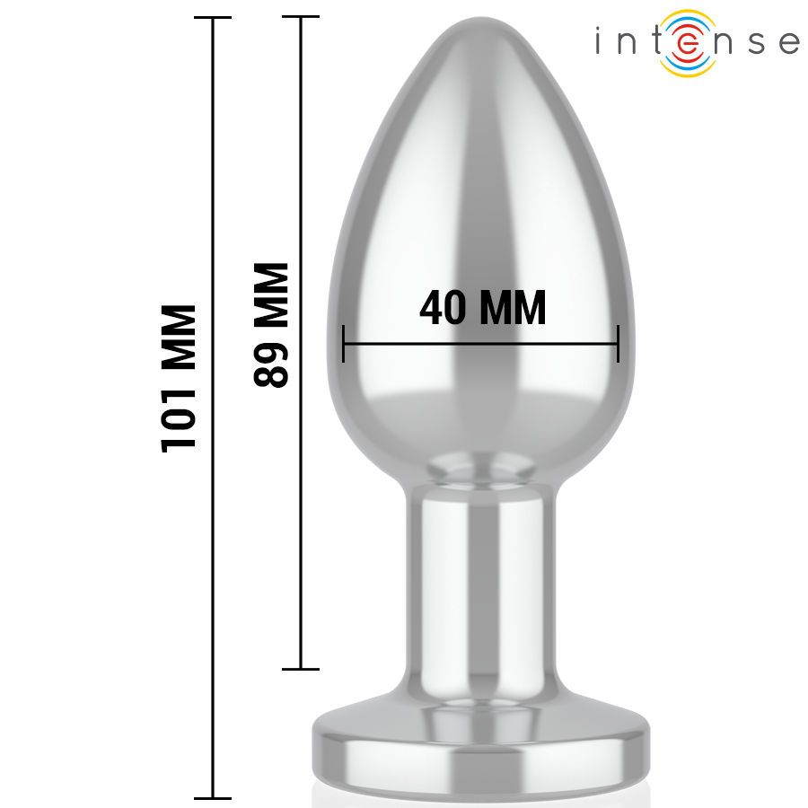 Intense - plug anal 10 vibraciones metal con control remoto