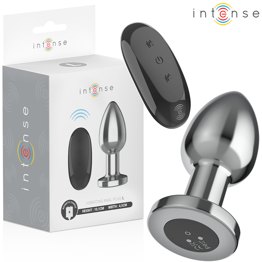 Intense - plug anal 10 vibraciones metal con control remoto