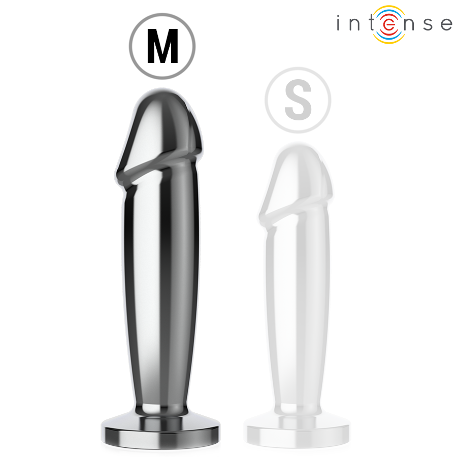Intense - plug anal 10 vibraciones metal en forma de dildo