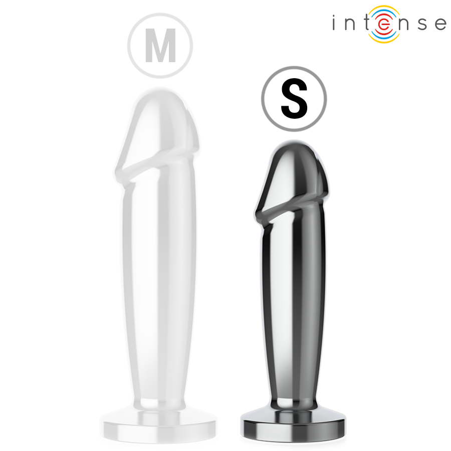 Intense - plug anal 10 vibraciones metal en forma de dildo
