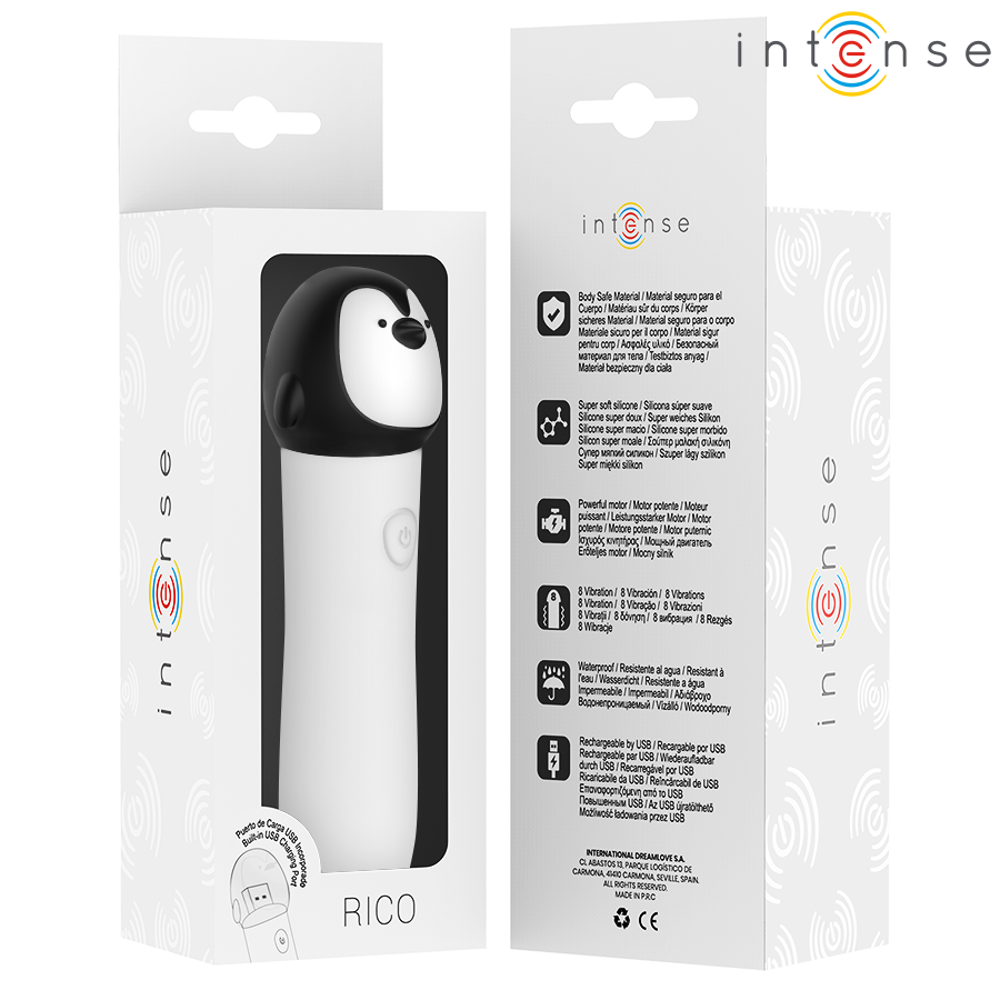 Intense - rico bala vibradora pingüino recargable usb 10 x