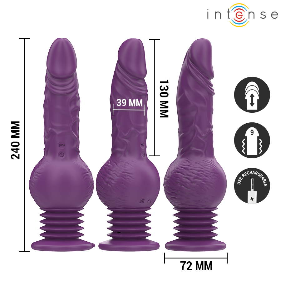 Intense - tatum vibrador multifunción con vibración up and