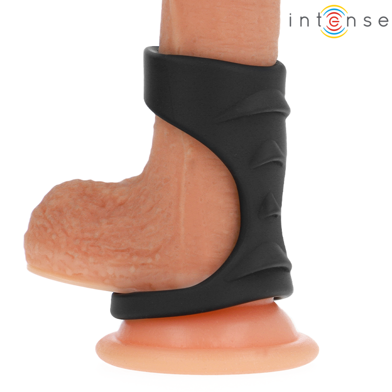 Intense - theo anillo doble para pene silicona negro modelo