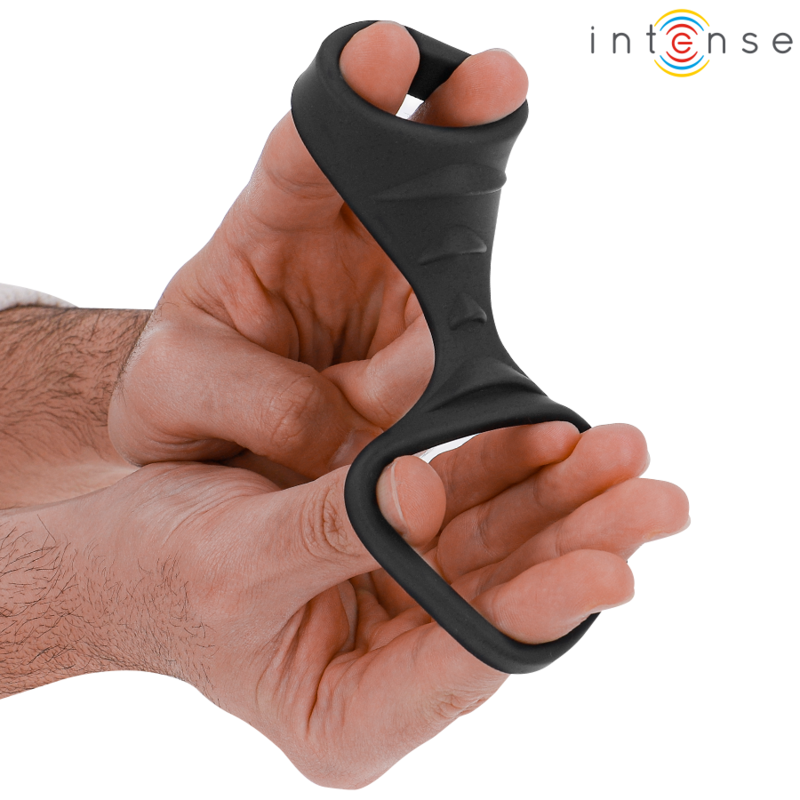 Intense - theo anillo doble para pene silicona negro modelo