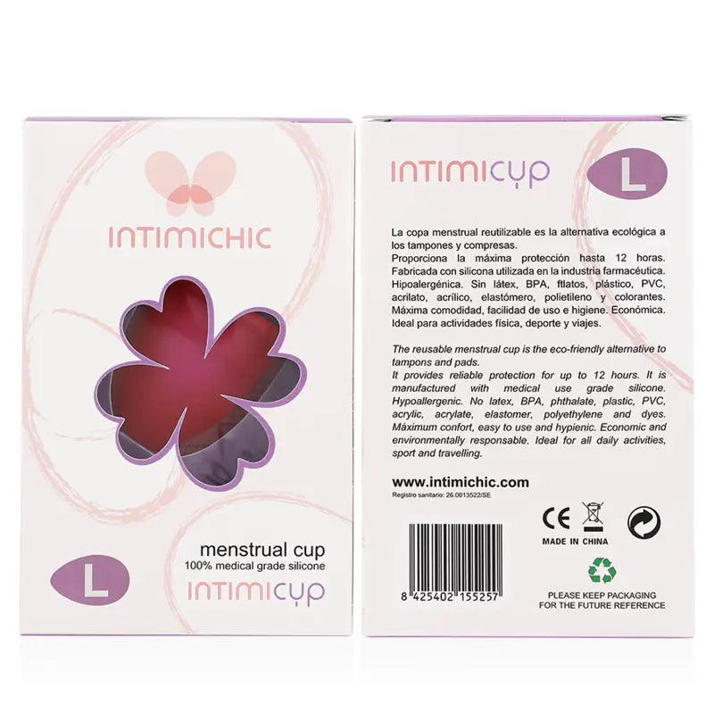 Intimichic - copa menstrual silicona medica - talla l