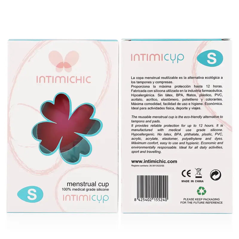 Intimichic - copa menstrual silicona medica - talla s