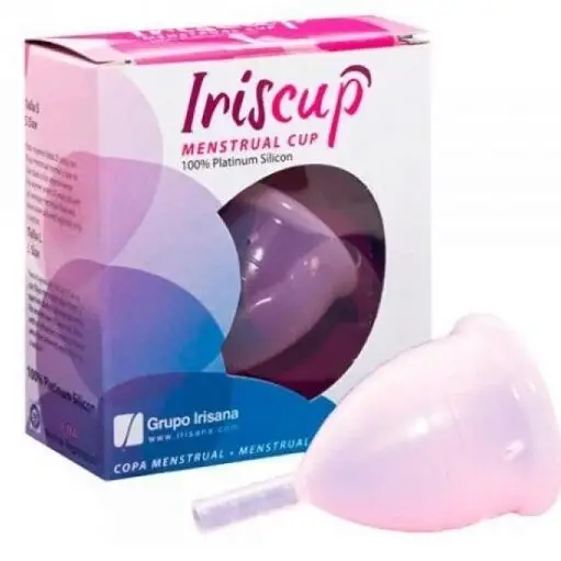 Iriscup - copa mestrual rosa pequeña + bolsa esterilizadora