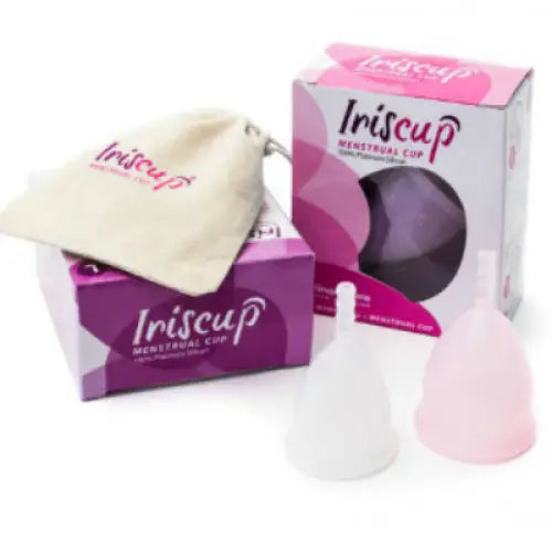Iriscup - copa mestrual rosa pequeña + bolsa esterilizadora