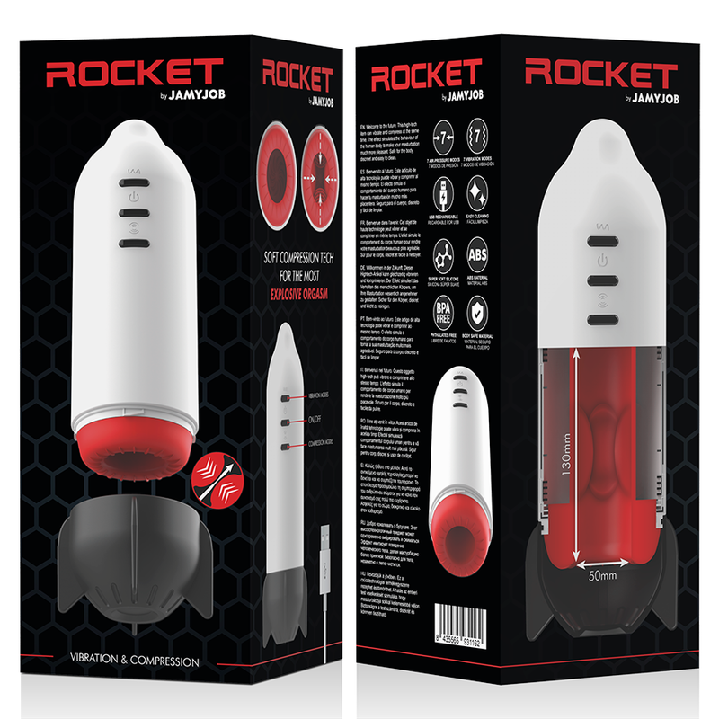 Jamyjob - rocket masturbador tecnología soft compression