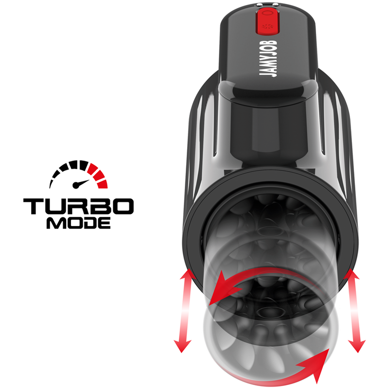 Jamyjob - vortex masturbador turbo con empuje y rotación