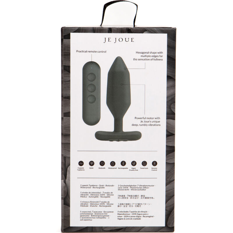 Je joue - onyx plug anal vibrador negro