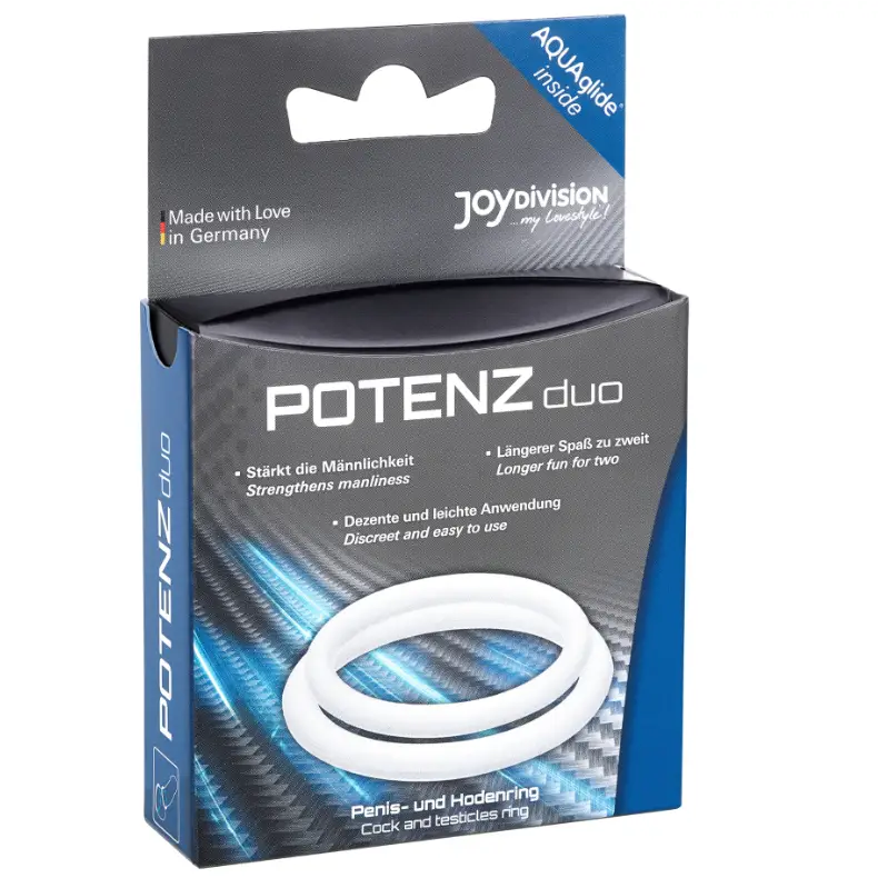 Joydivision potenzduo - anillos para pene blanco - m