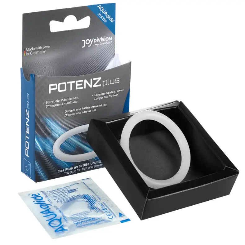 Joydivision potenzduo - plus anillo para pene blanco - m