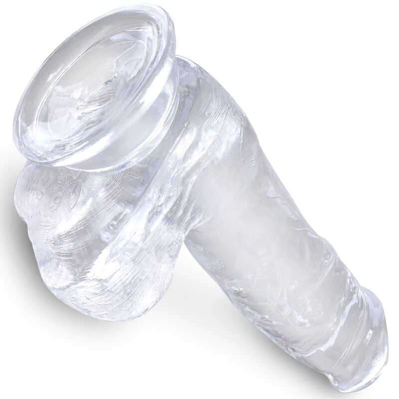 King cock - clear pene realístico con testículos 13.5 cm