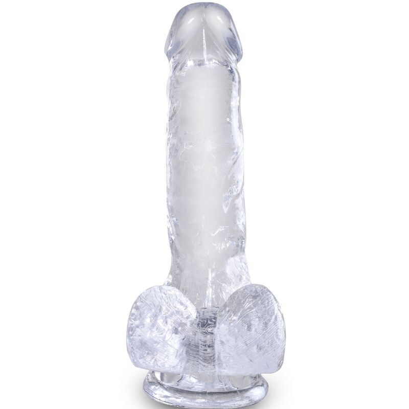 King cock - clear pene realístico con testículos 13.5 cm