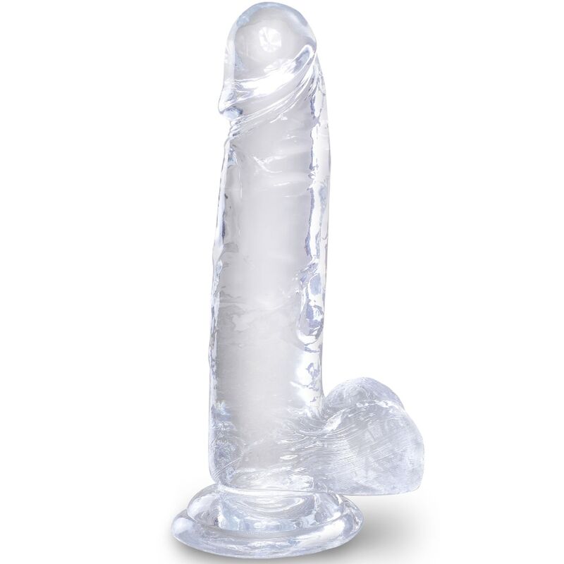 King cock - clear pene realístico con testículos 15.2 cm