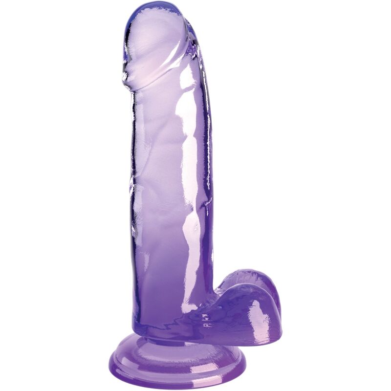 King cock - clear pene realístico con testículos 15.2 cm
